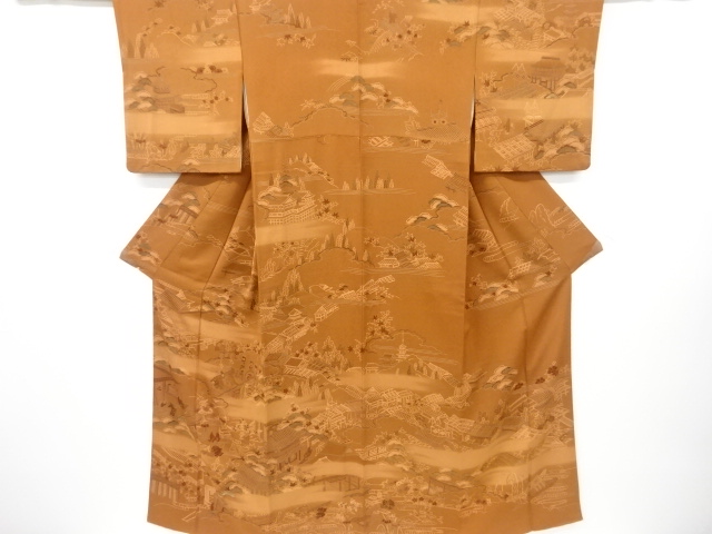 JAPANESE KIMONO / VINTAGE HOMONGI / SILK / EMBROIDERY / PEOPLE IN THE PAST